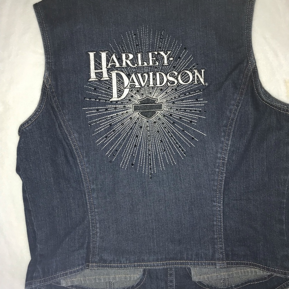 Women’s denim Harley Davidson vest